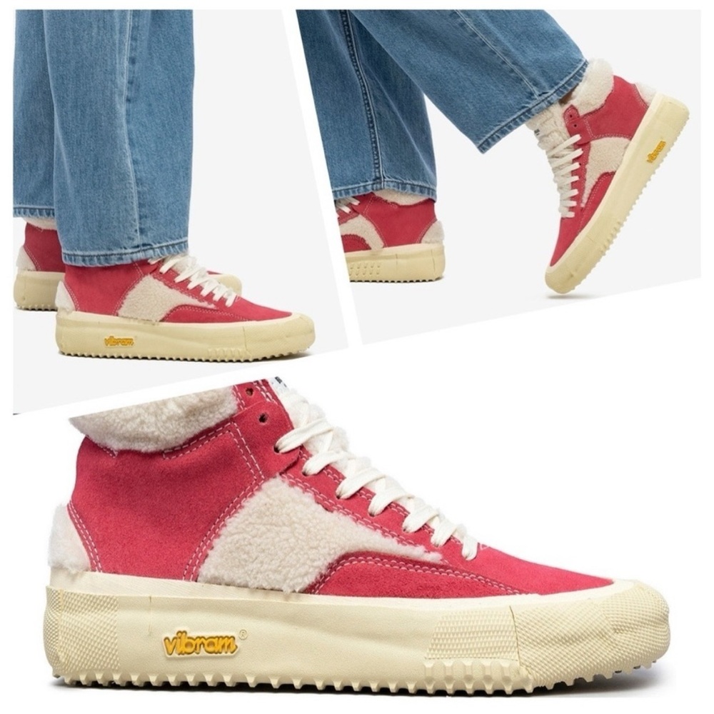 Brandblack Women’s Capo Faux Pink Shearling fashion Sneakers Size 6.5
